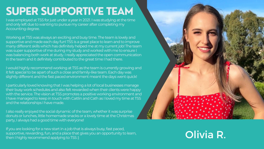 Olivia R TSS Testimonial